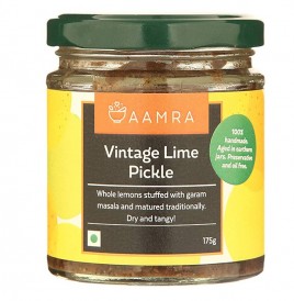 Aamra Vintage Lime Pickle   Glass Jar  175 grams